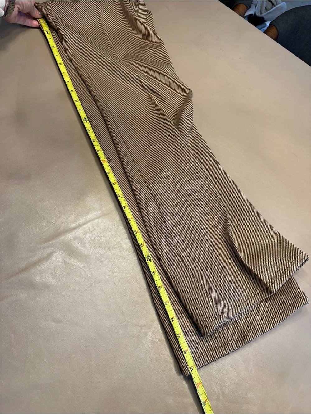 Vintage Levi’s for Gals Brown Micro Stripe High Waist Wide Leg Pants 70s Style S - Picture 8 of 11